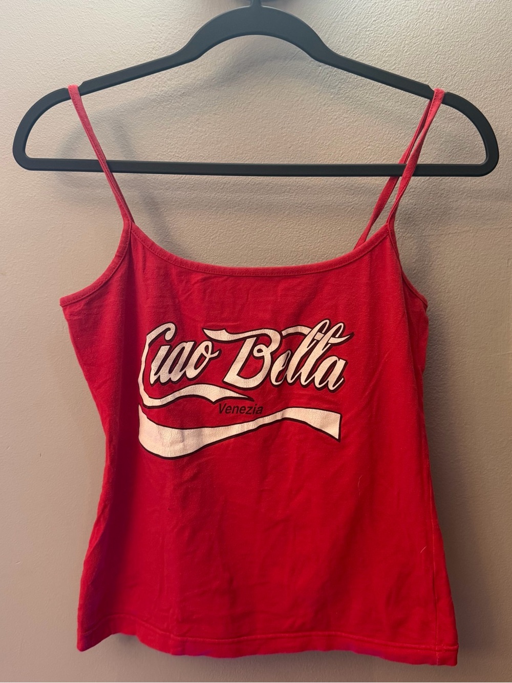Vintage 1990s Ciao Bella Venezia Italia Coca Cola Parody Graphic Tank Top Rare